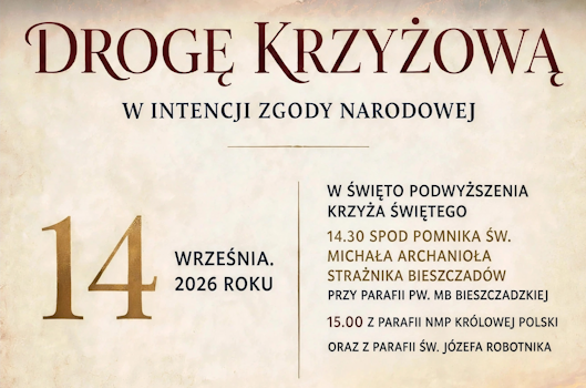 DROGA KRZYŻOWA NA KAMIENNĄ LAWORTĘ – 14 WRZEŚNIA 2026 R.